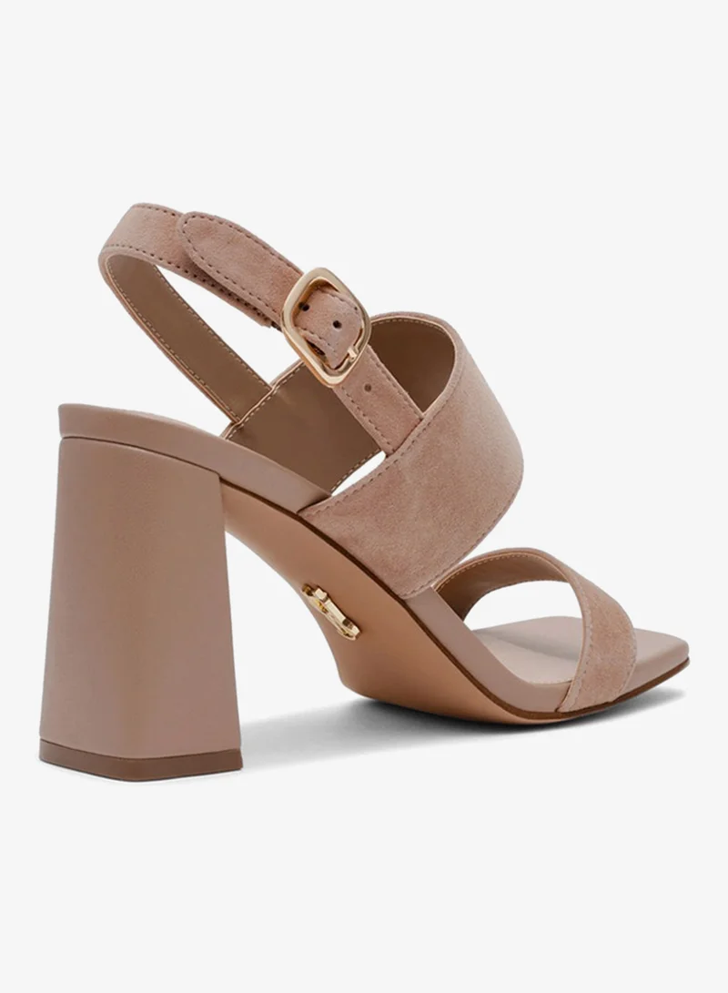 ستيف مادن صنادل بكعب معدني للأطفال من جلد السويد